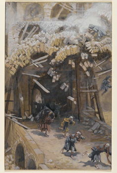 Reproducción de arte The Tower of Siloam, illustration from 'The Life of Our Lord Jesus Christ', 1886-96