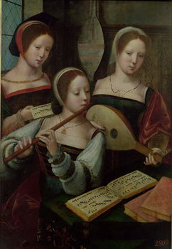 Reproducción de arte Three Musicians, c.1500-40