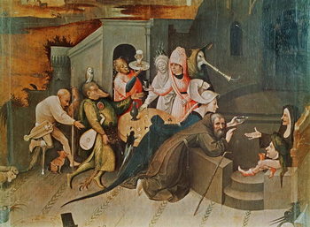 Triptych of the Temptation of St. Anthony, detail of the central panel Reproduction de Tableau