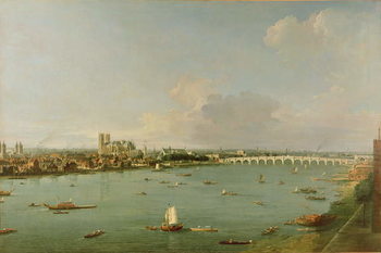 Reproducción de arte View of the Thames from South of the River