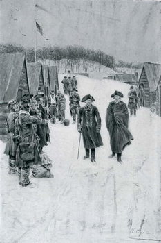Washington and Steuben at Valley Forge, illustration from 'General Washington' by Woodrow Wilson, pub. in Harper's Magazine, July 1896 Reproduction de Tableau