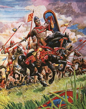 Reproducción de arte William the Conqueror at the battle of Hastings