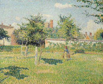 Woman in the Meadow at Eragny, Spring, 1887 Reproduction de Tableau