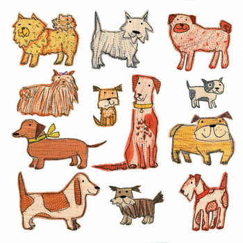 Reproducción de arte woof x 13,monoprint collage, 2017