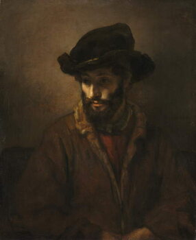 Konsttryck A Bearded Man Wearing a Hat