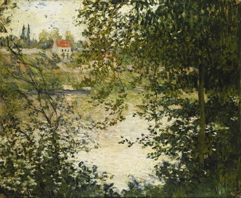 A View Through the Trees of La Grande Jatte Island; A Travers les Arbres, Ile de la Grande Jatte, 1878 Reproduction de Tableau