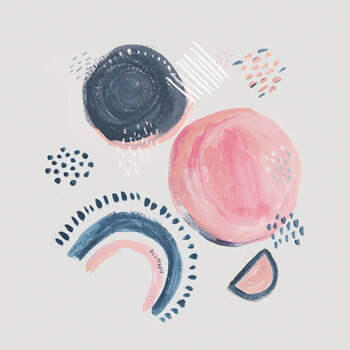 Illustration Abstract mark making circles