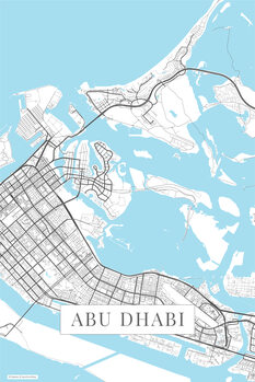 Map Abu Dhabi white