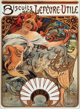Reprodukcja Advertising poster for Lefevre Utile Biscuits, 1897