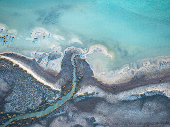 Ilustrace Aerial abstract of beautiful coastline