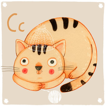 Ilustracja Alphabet - Cat