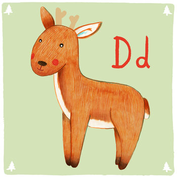 Illustration Alphabet - Deer