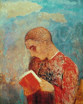Konsttryck Alsace or, Monk Reading, c.1914