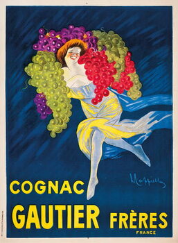 Reprodukcja An advertising poster for Gautier Freres cognac