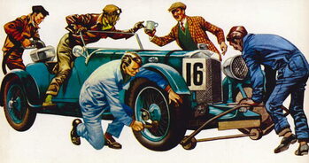 Reproducción de arte An Aston Martin racing car, vintage 1932, which won many races