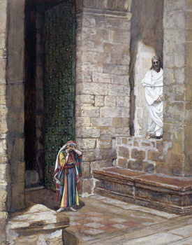 Reproducción de arte And Jesus Was Left Alone and there was a Woman in the Midst, illustration for 'The Life of Christ', c.1886-94