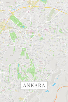 Mapa Ankara color