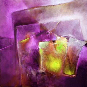 Ilustrace another moment on another day - yellow and purple