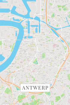 Mapa Antwerp color