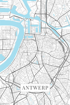 Mapa Antwerp white