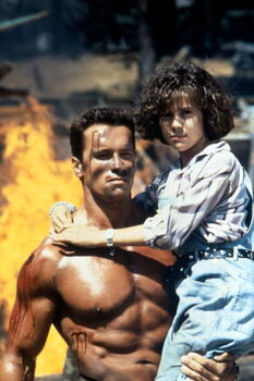 Reprodukcja Arnold Schwarzenegger And Alyssa Milano, Commando 1985 Directed By Mark L. Lester