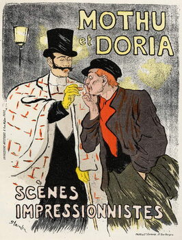 Reprodukcija umjetnosti Art. Entertaiment. The singers Mothu and Doria.