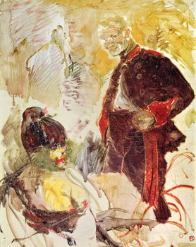 Festmény reprodukció Artilleryman and girl, 1886