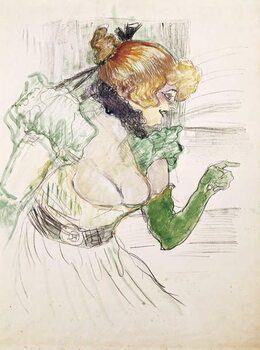 Konsttryck Artist with Green Gloves