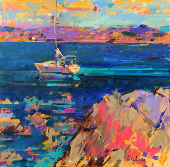 Konsttryck At Anchor, St Tropez Coast