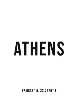 Ilustración Athens simple coordinates