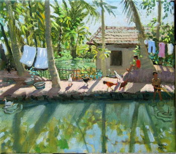 Umelecká tlač Backwaters, India