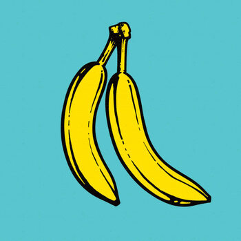 Konsttryck Bananas Pop Art illustration