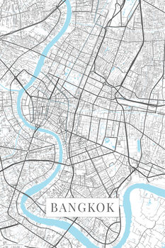 Mapa Bangkok white
