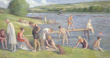 Konsttryck Bathers on the Banks of the Seine