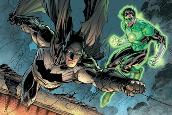 Konsttryck Batman and Green Lantern