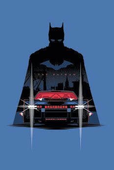 Kunsttryk Batman - Batmobile