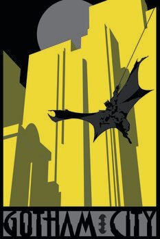Poster de artă Batman - Gotham City