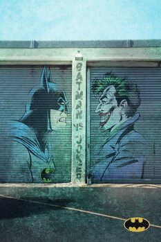 Kunsttryk Batman vs. Joker - Grafitti