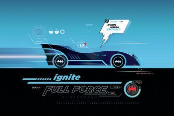 Konsttryck Batmobile - full force