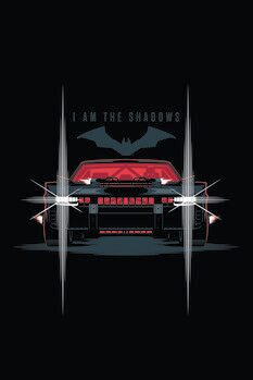 Konsttryck Batmobile - I am the shadows