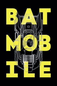 Kunsttryk Batmobile-Schema