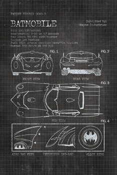 Poster de artă Batmobile - Tech Specifications