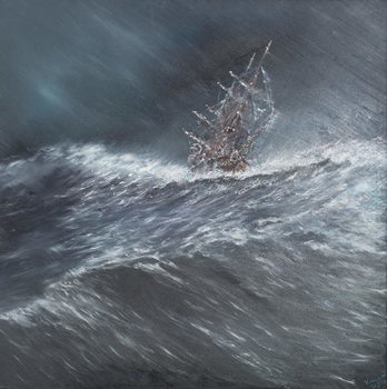 Reproducción de arte Beagle in a storm off Cape Horn (2) Dec.24th1832, 2014,