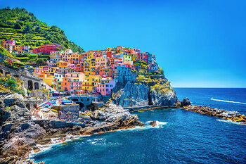 Kunstfoto Beautiful colorful cityscape