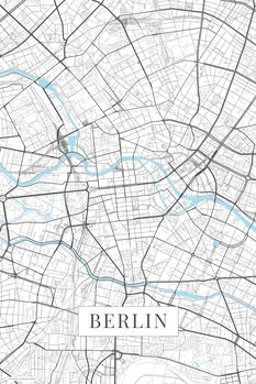 Kaart Berlin white