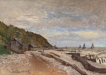Reproducción de arte Boatyard Near Honfleur; Le Chantier de Petits Navires, pres de Honfleur, 1864