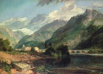 Konsttryck Bonneville, Savoy with Mont Blanc