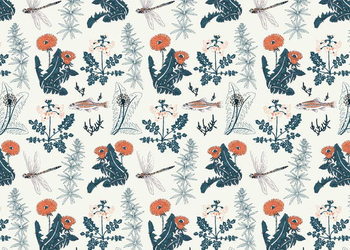 Reproducción de arte Botanical Kingfisher