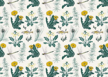 Reproducción de arte Botanical Kingfisher