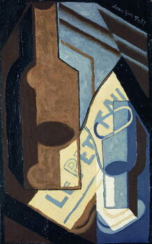 Konsttryck Bottle and Glass; Bouteille et Verre, 1921